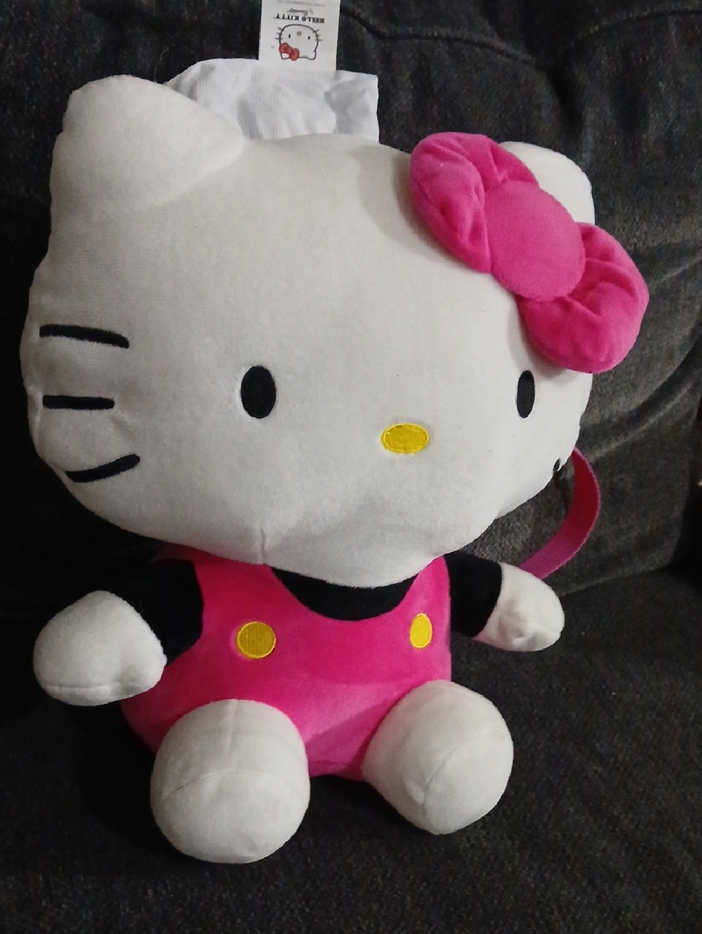 Hello Kitty White and Pink Plush Backpack Toy